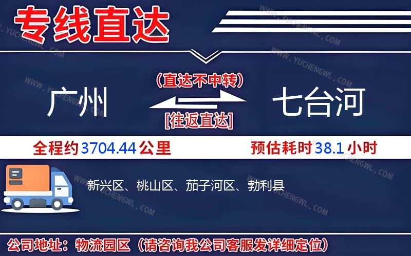 廣州到七臺河物流公司