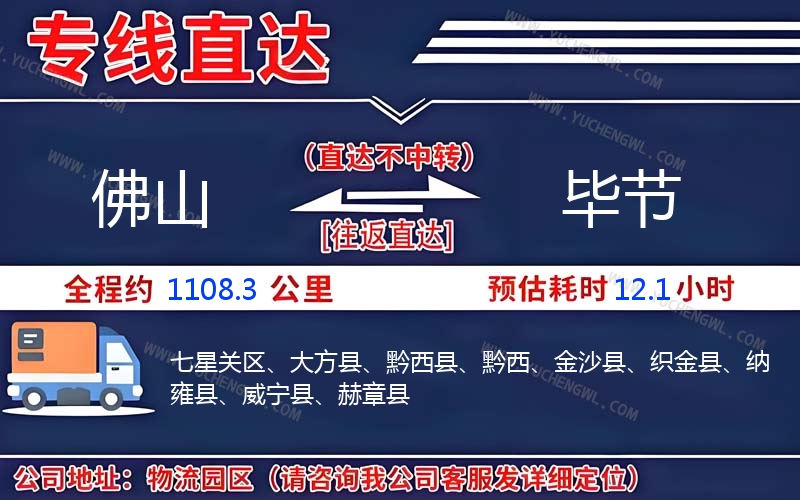 佛山到畢節物流公司