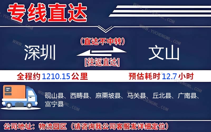 深圳到文山物流公司