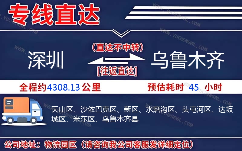 深圳到烏魯木齊物流公司