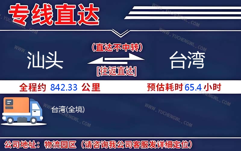 汕頭到臺(tái)灣物流公司