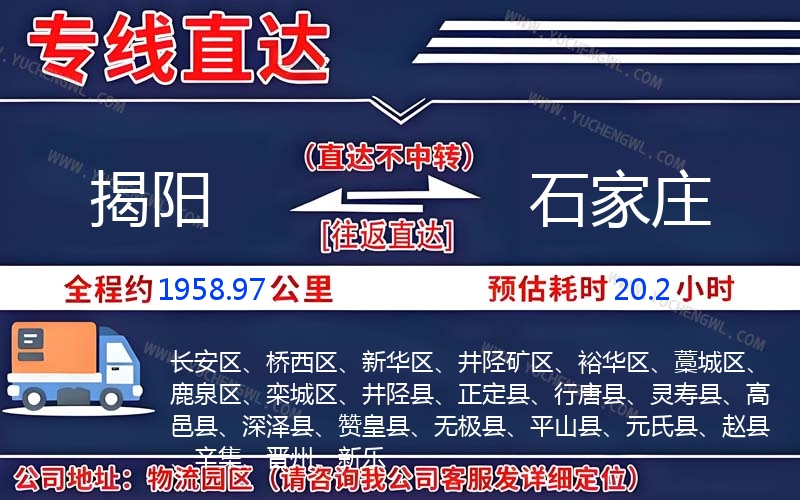 揭陽到石家莊物流公司