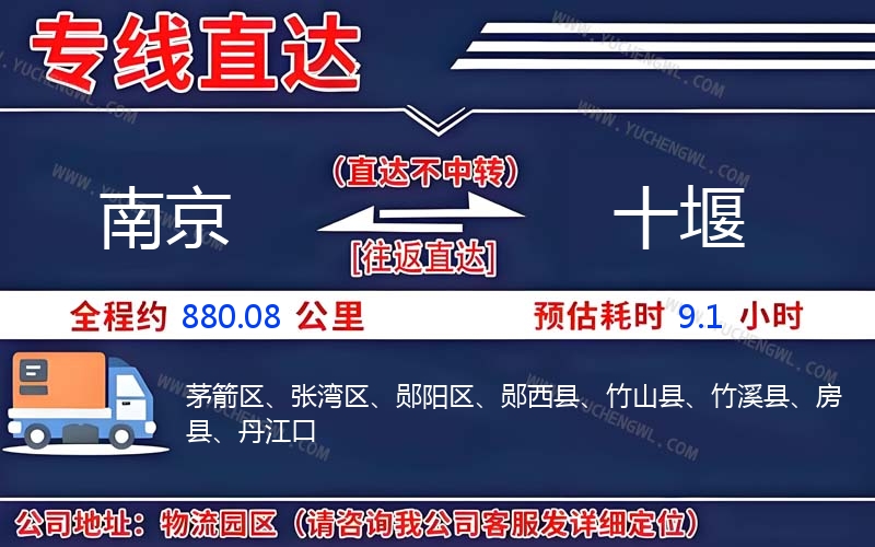 南京到十堰物流公司