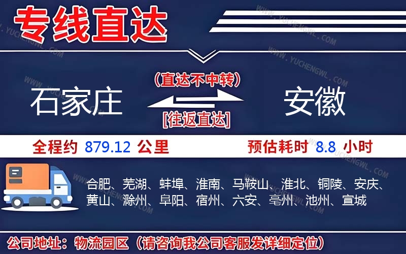 石家莊到安徽物流公司