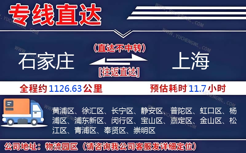 石家莊到上海物流公司