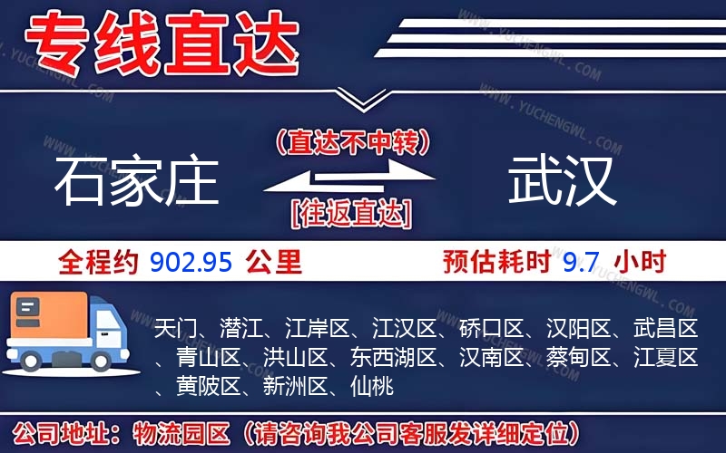 石家莊到武漢物流公司