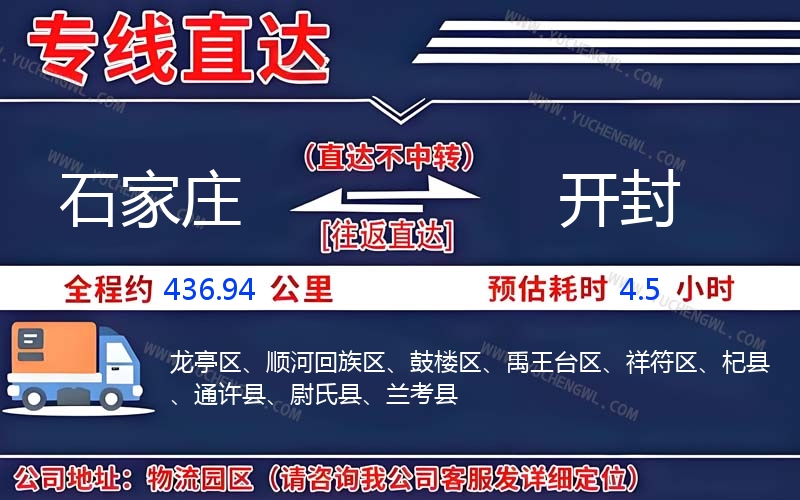 石家莊到開封物流公司