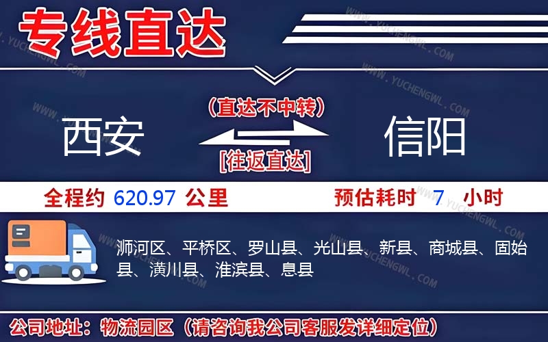 西安到信陽物流公司