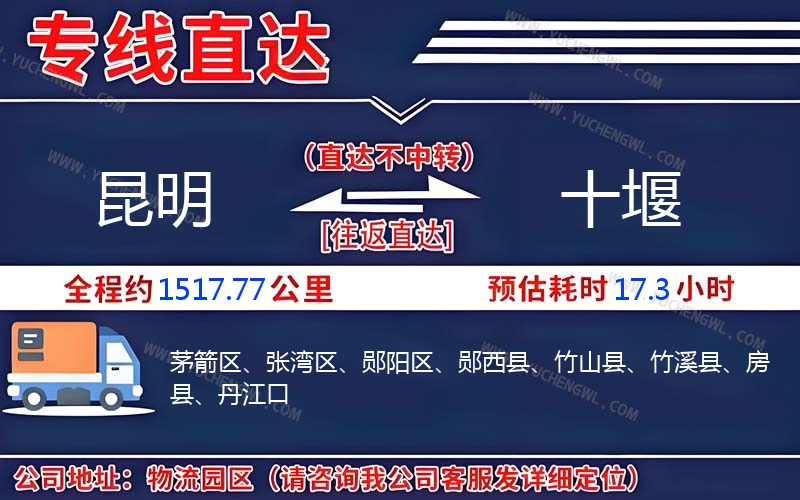 昆明到十堰物流公司