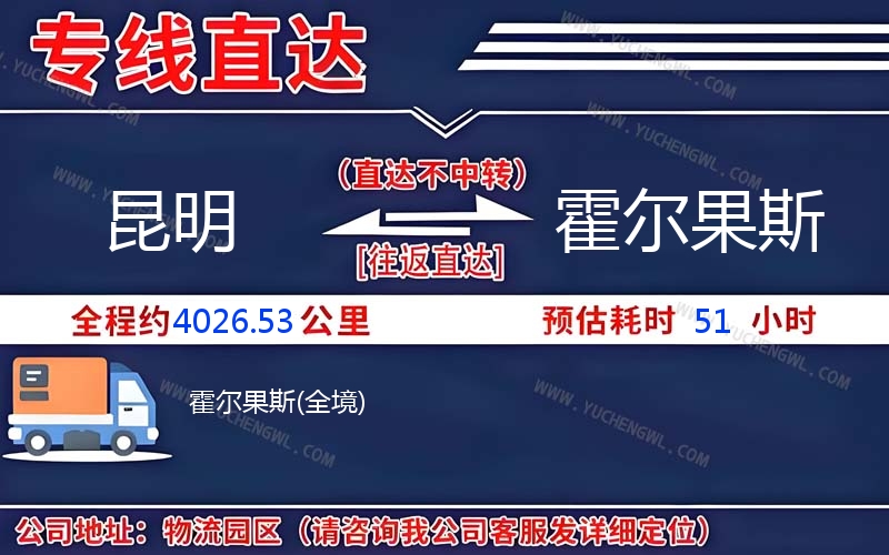 昆明到霍爾果斯物流公司