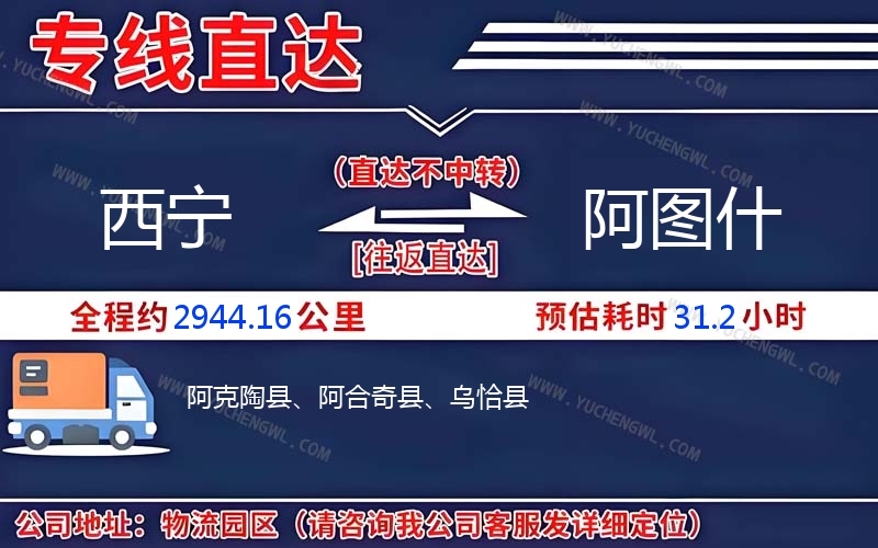 西寧到阿圖什物流公司