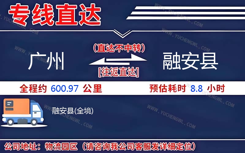 廣州到融安縣物流公司