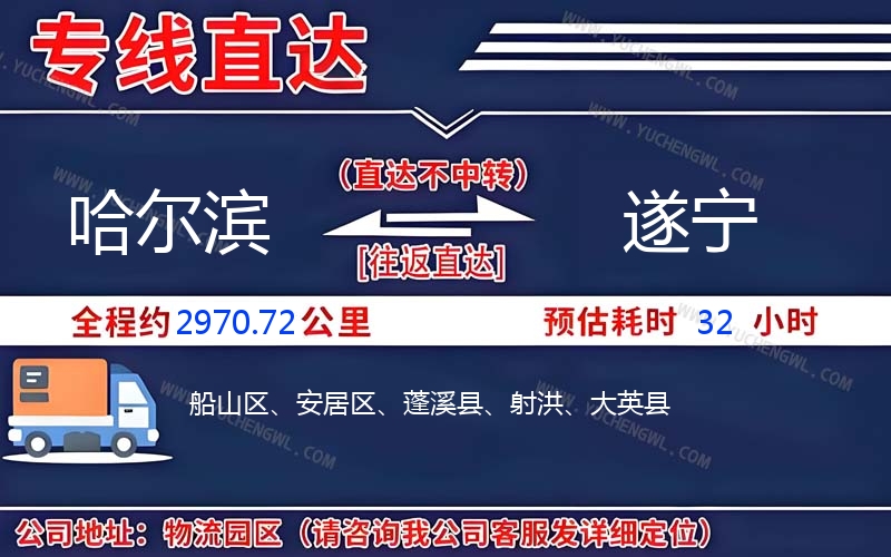 哈爾濱到遂寧物流公司