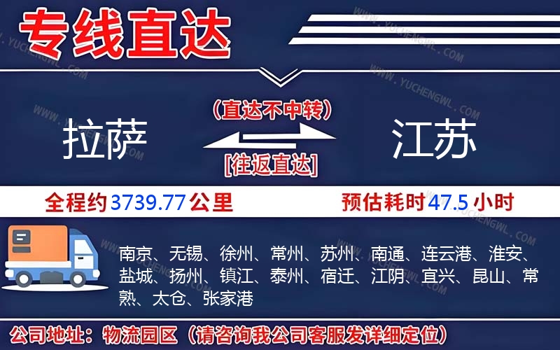 拉薩到江蘇物流公司