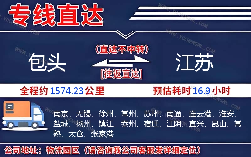 包頭到江蘇物流公司