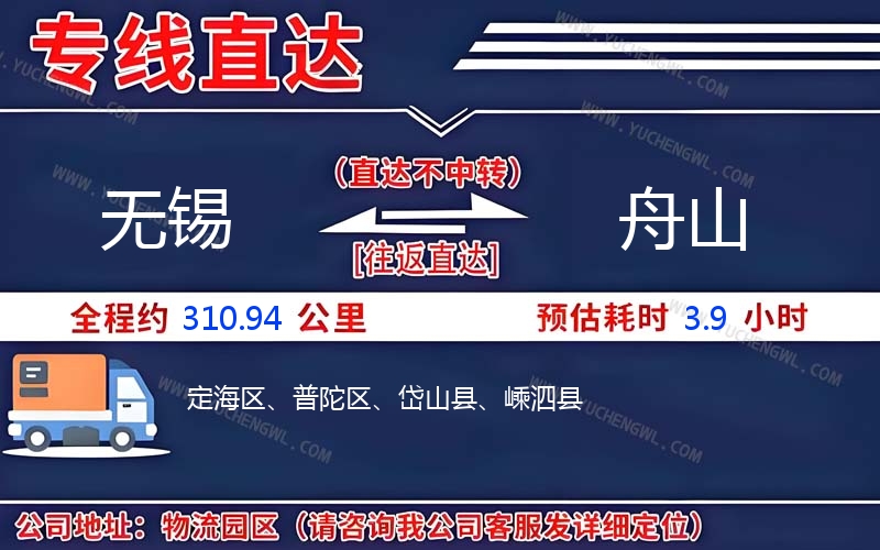 無錫到舟山物流公司