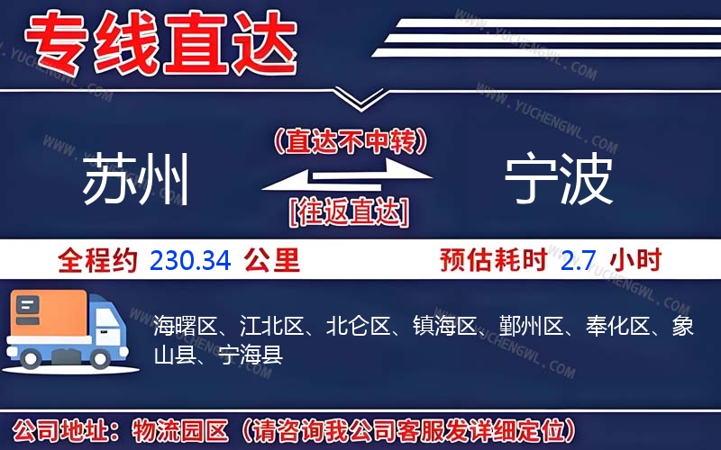 蘇州到寧波物流公司