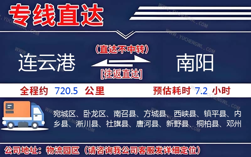 連云港到南陽物流公司