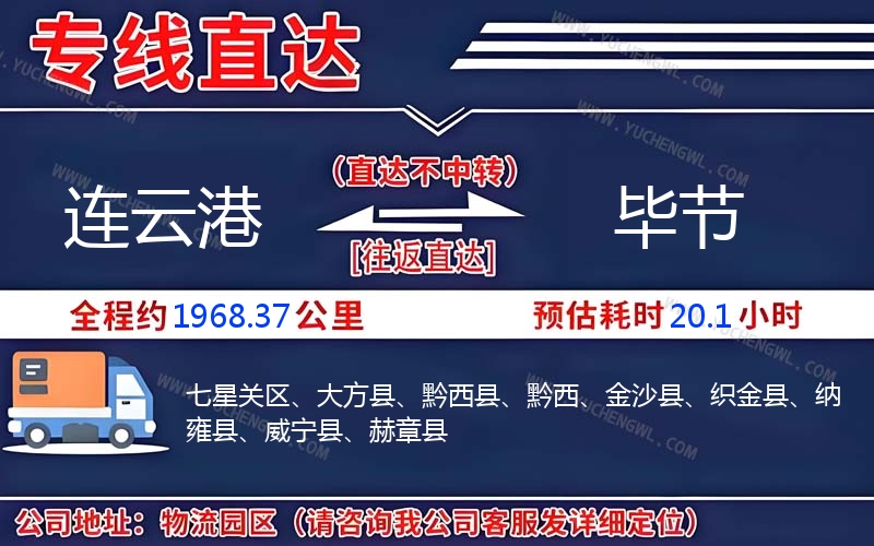 連云港到畢節物流公司