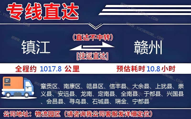 鎮(zhèn)江到贛州物流公司