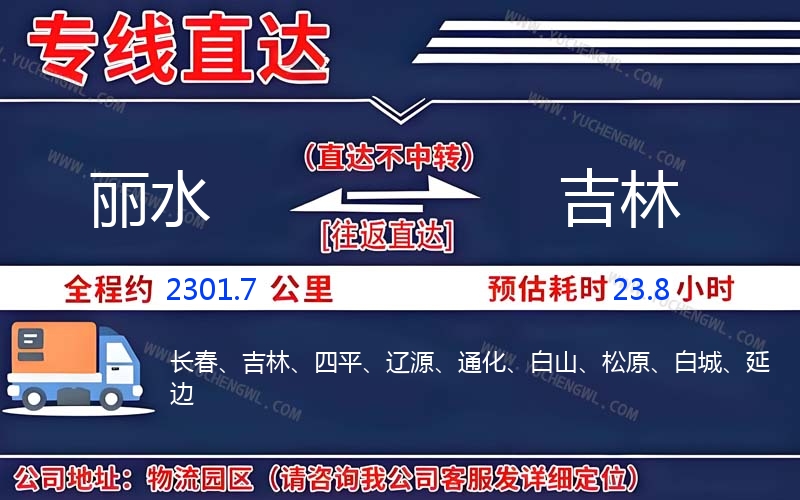 麗水到吉林物流公司