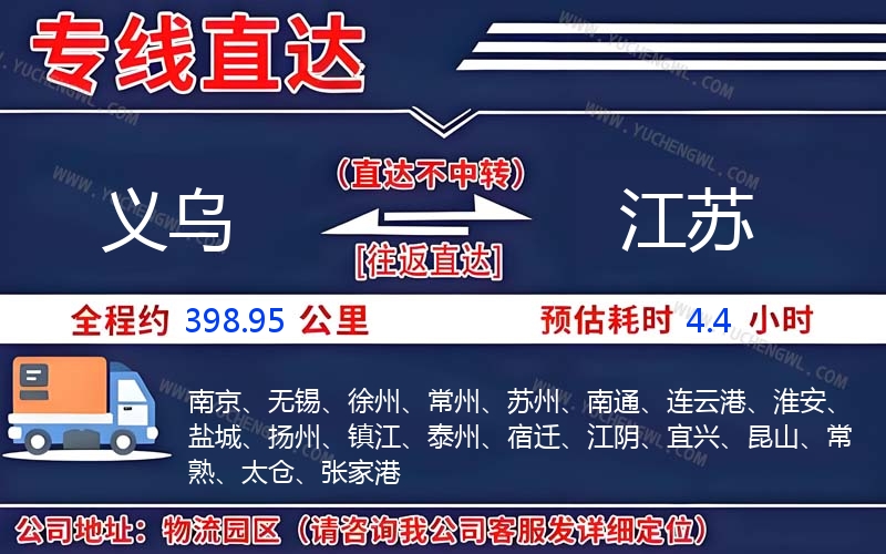 義烏到江蘇物流公司