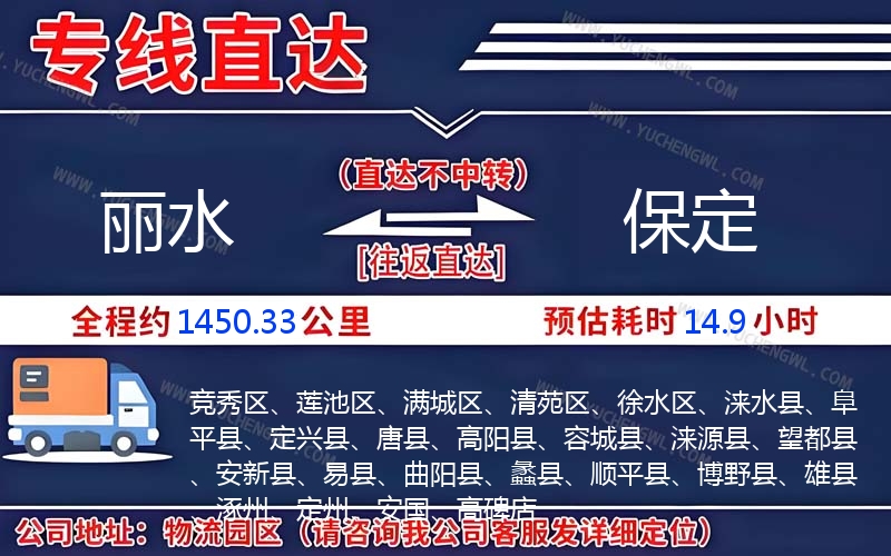 麗水到保定物流公司