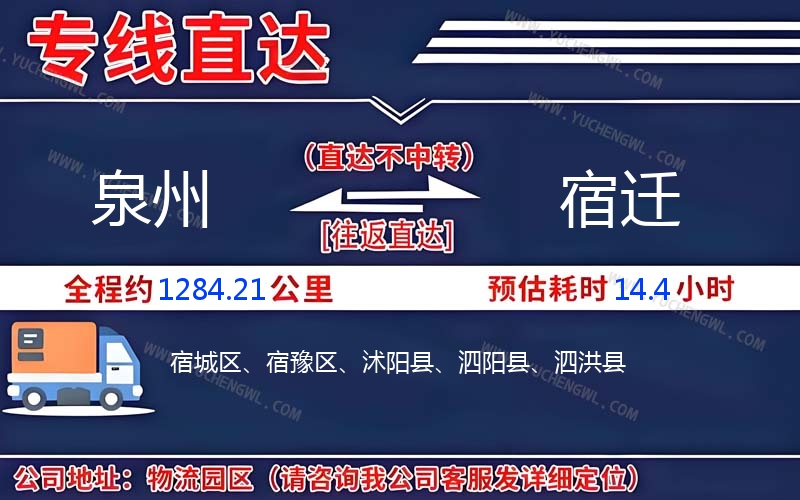 泉州到宿遷物流公司