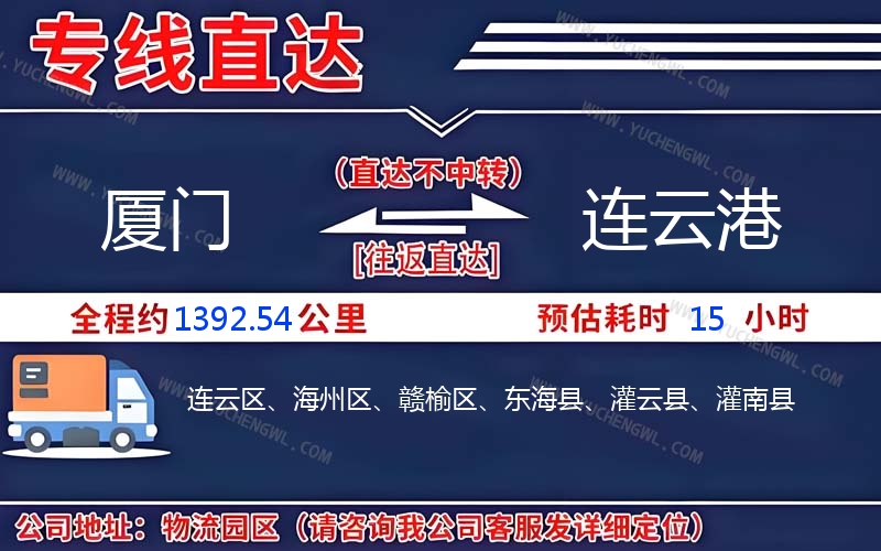 廈門到連云港物流公司