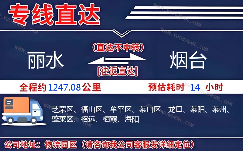 麗水到煙臺物流公司