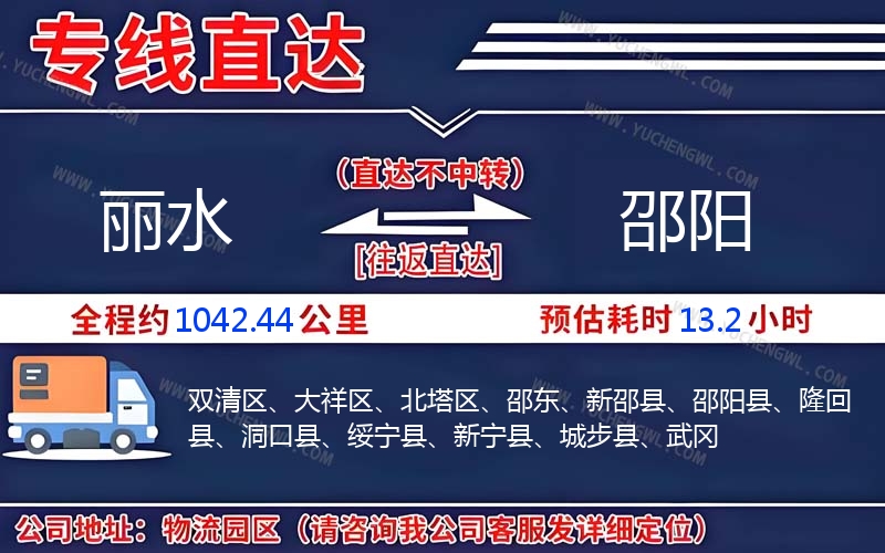 麗水到邵陽物流公司
