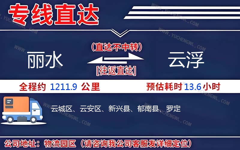 麗水到云浮物流公司