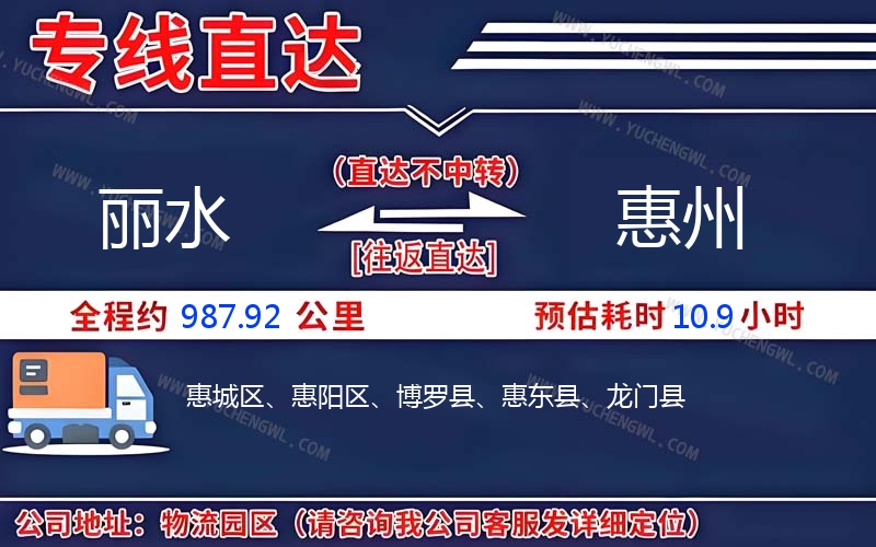 麗水到惠州物流公司