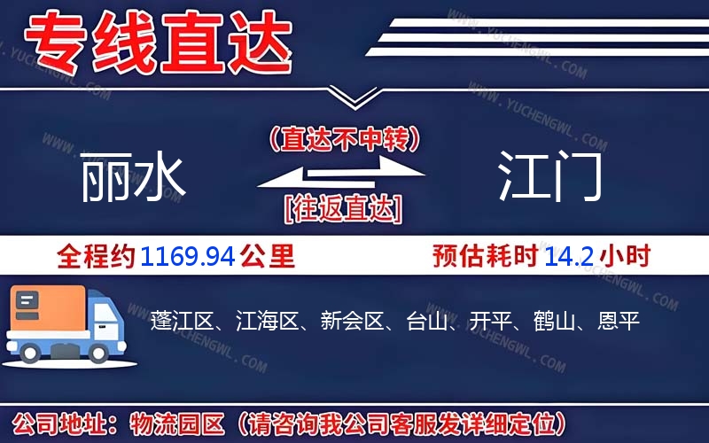 麗水到江門物流公司