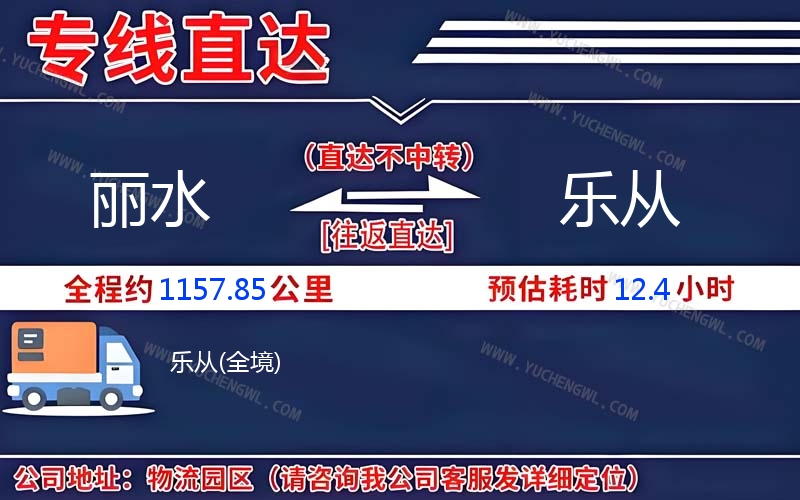 麗水到樂從物流公司