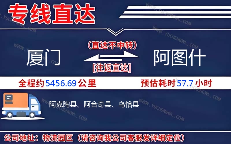 廈門到阿圖什物流公司